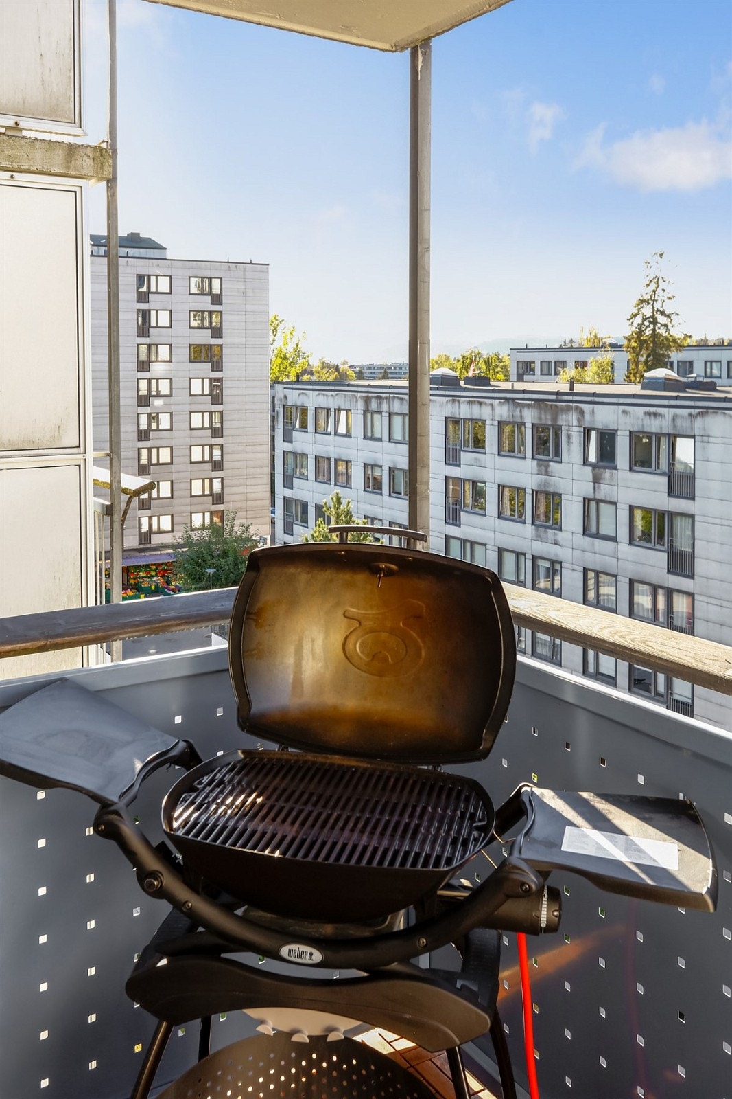 Balkongen har flott utsikt over nærområdet. Galleribilde