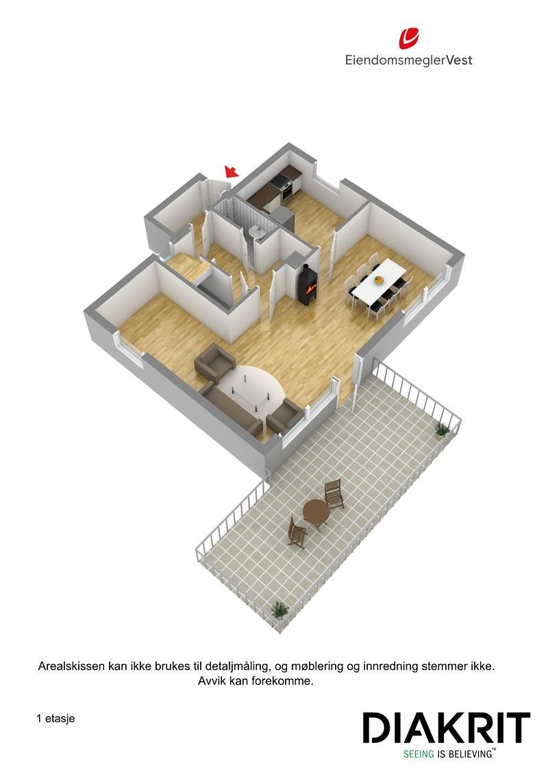 Plantegning 1. etasje Galleribilde