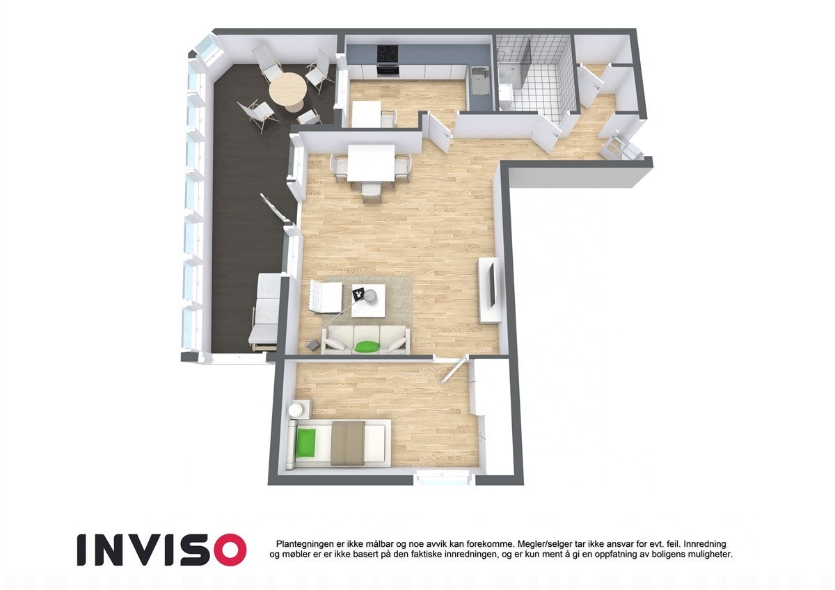 3D plantegning Galleribilde