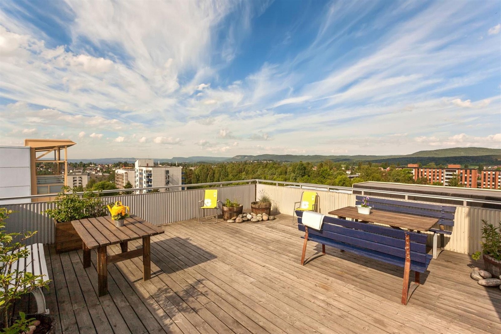 Blokken har en flott, felles takterasse. Galleribilde