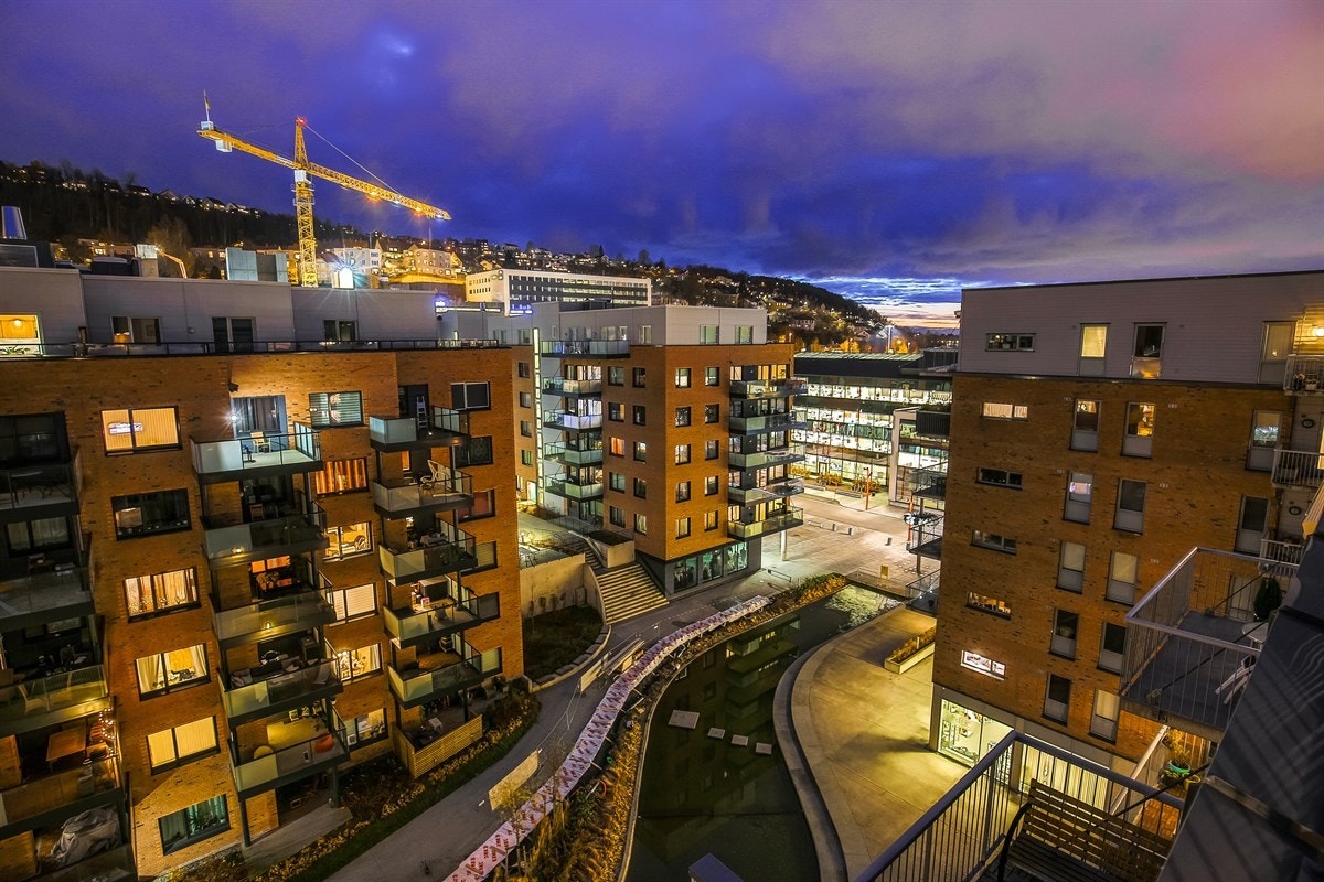 Utsikt om kvelden Galleribilde
