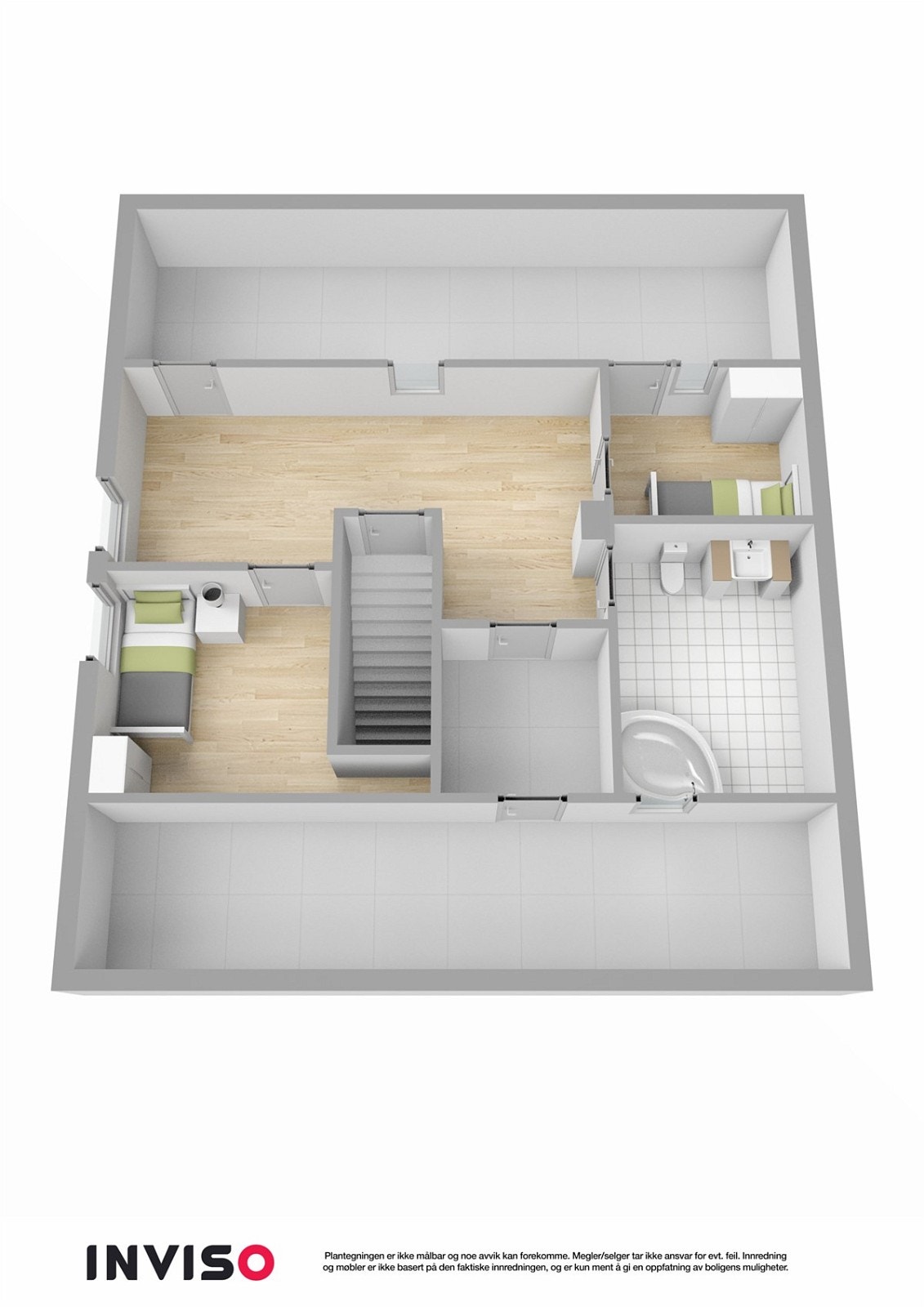 Andre etasje: Loftstue, soverom, kontor, bad. Walk in Closet like ved badet. Kneloft og loft til oppbevaring. Galleribilde