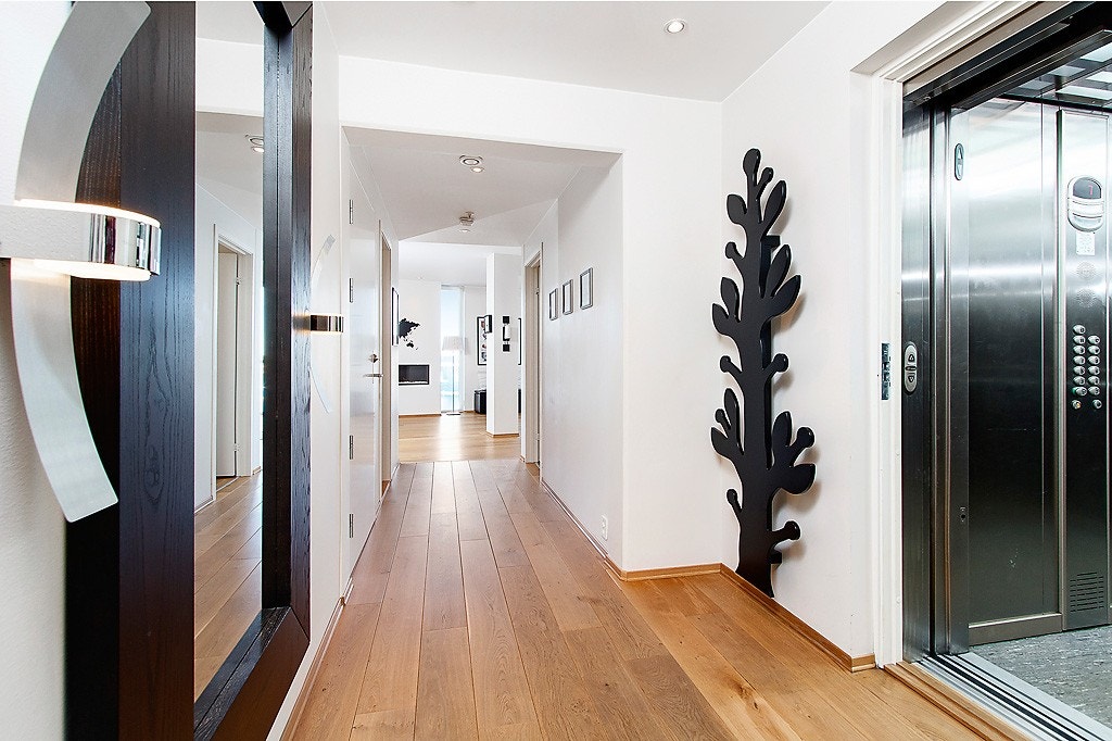 Gang. Heis direkte inn i leiligheten Galleribilde