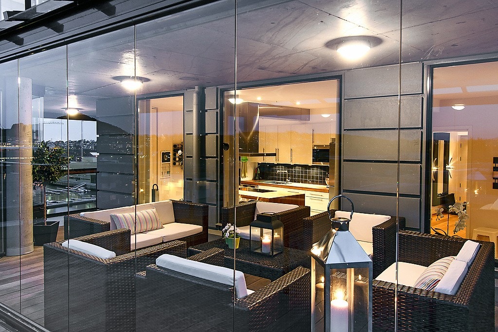 Innglasset terrasse Galleribilde