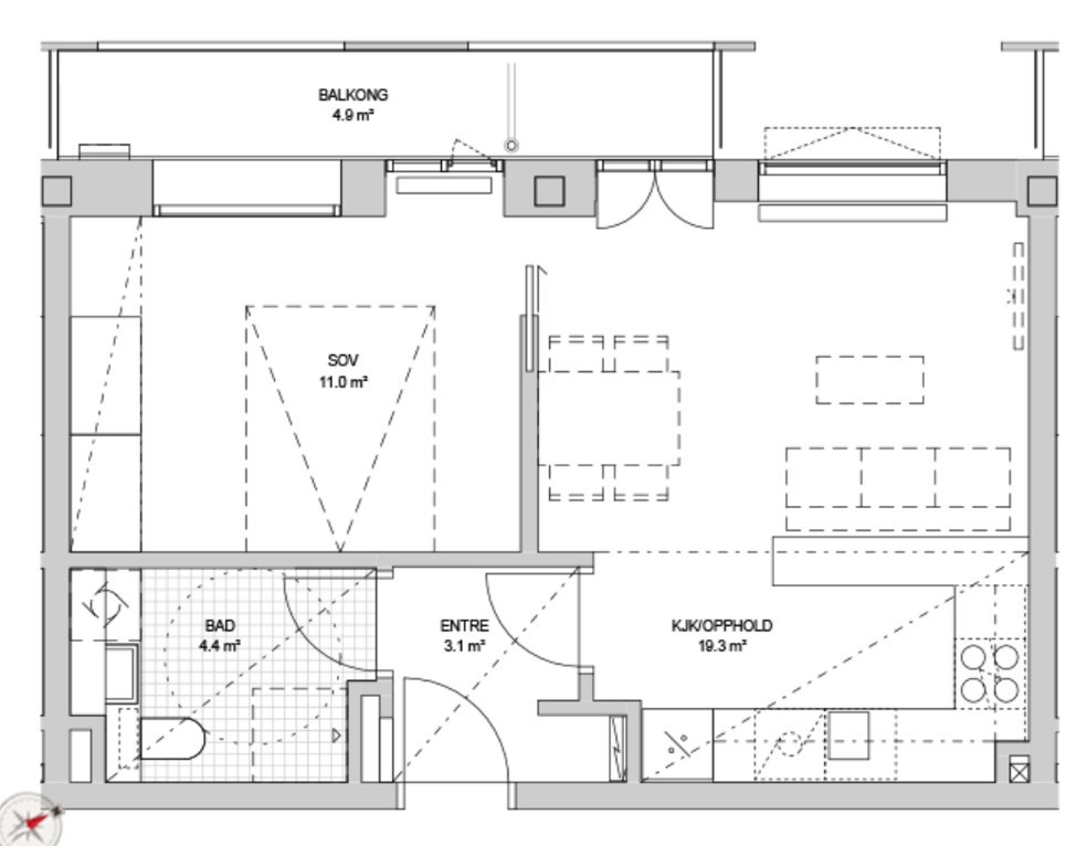 Plantegning Galleribilde