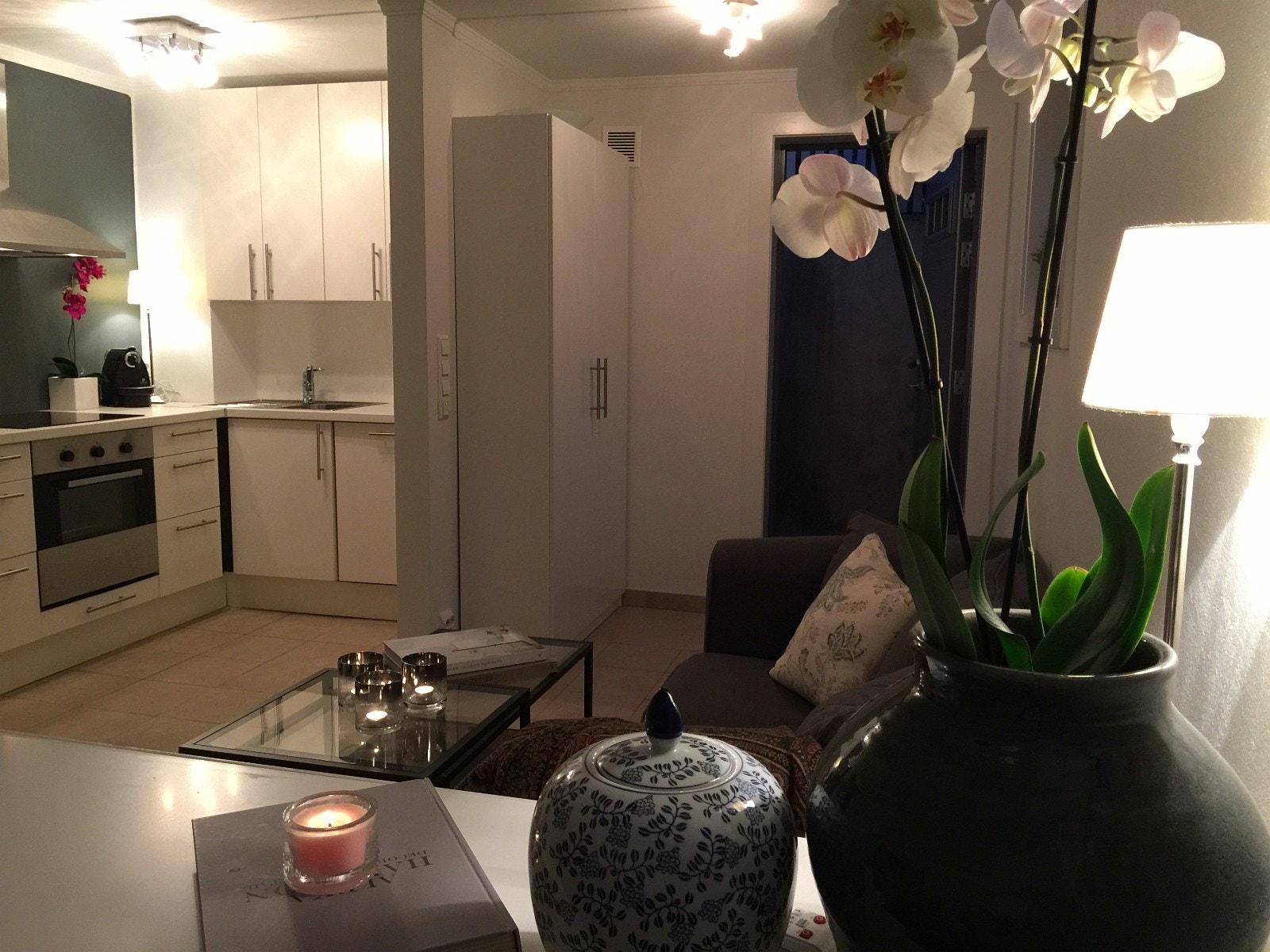 Møblert stue og kjøkken Galleribilde