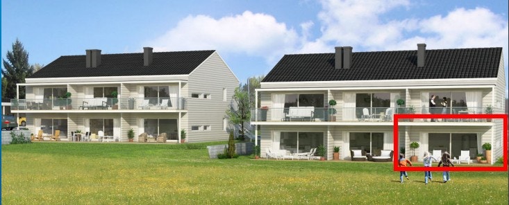 Fasadetegning Galleribilde