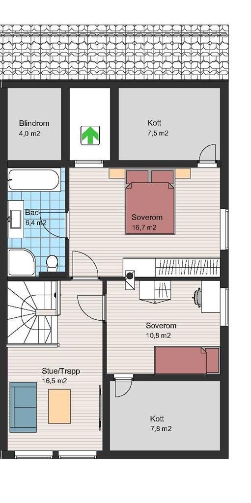 Planløsning leilighet nr 4 - plan 2 Galleribilde