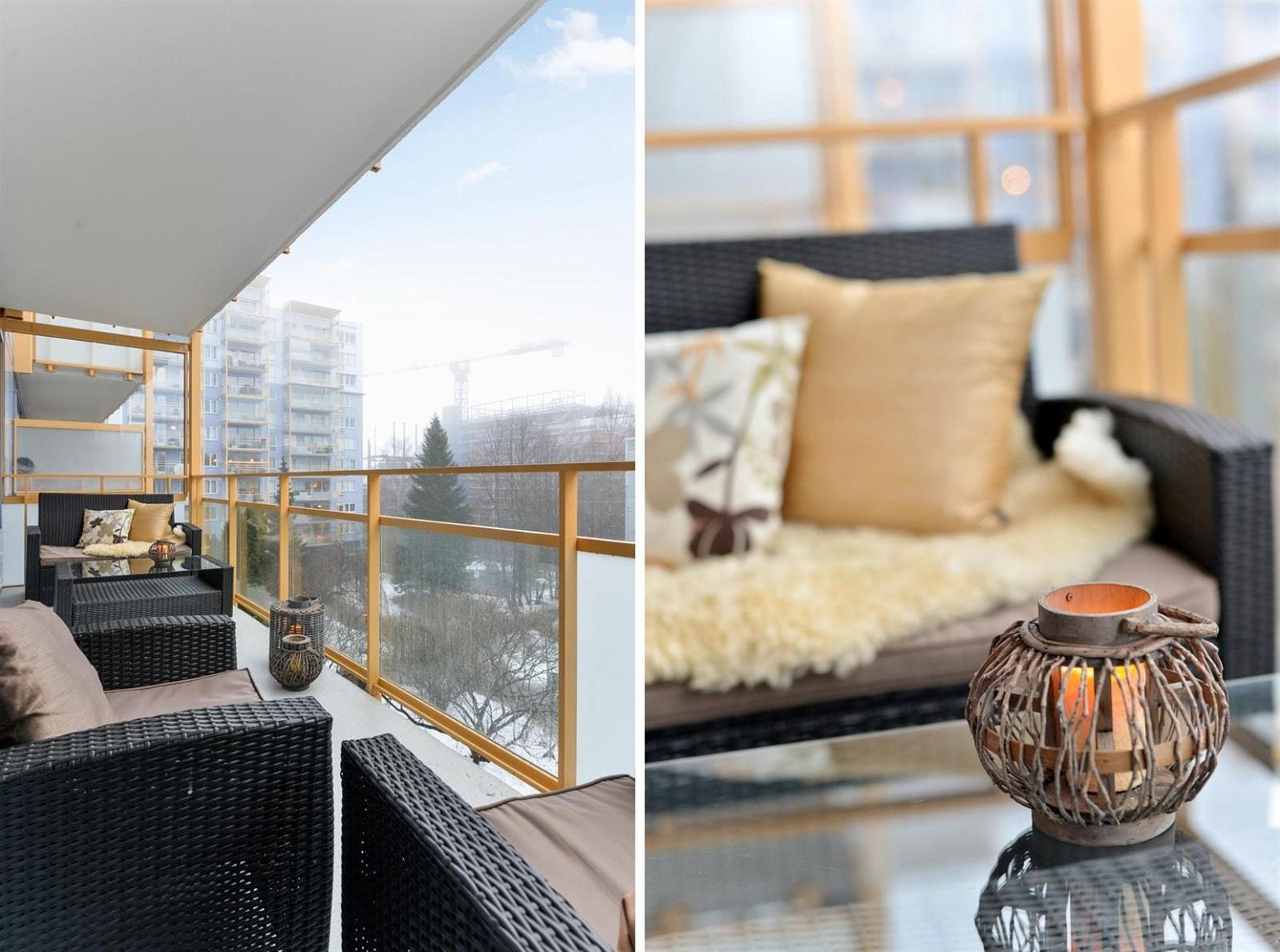 Balkongen er på 11 kvm. Galleribilde