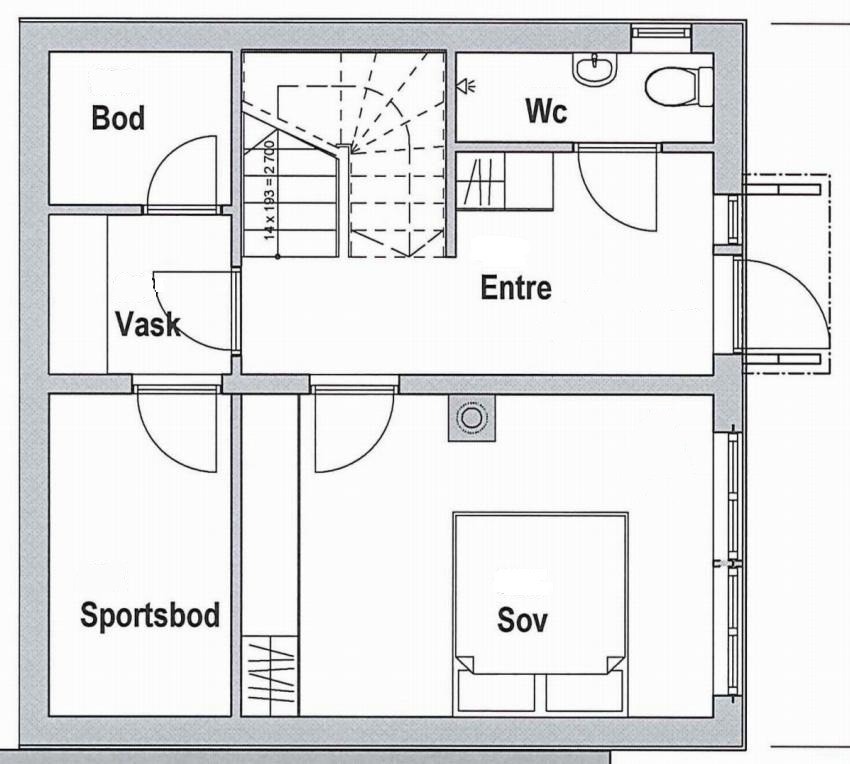 Plantegning underetasje Galleribilde