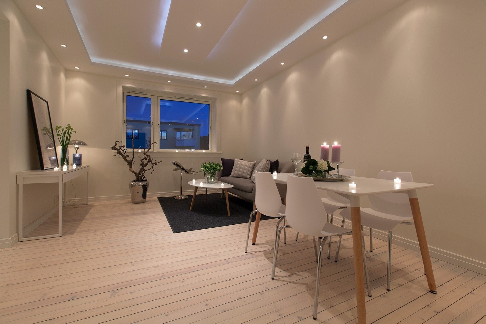 Kveldsstemning i stue Galleribilde