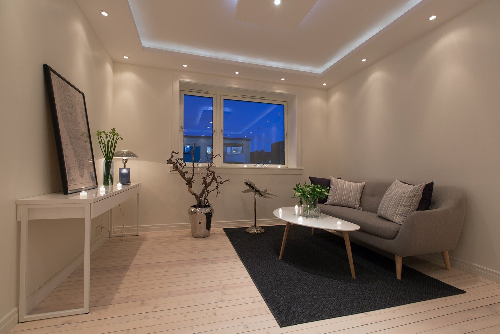 Kveldsstemning stue Galleribilde