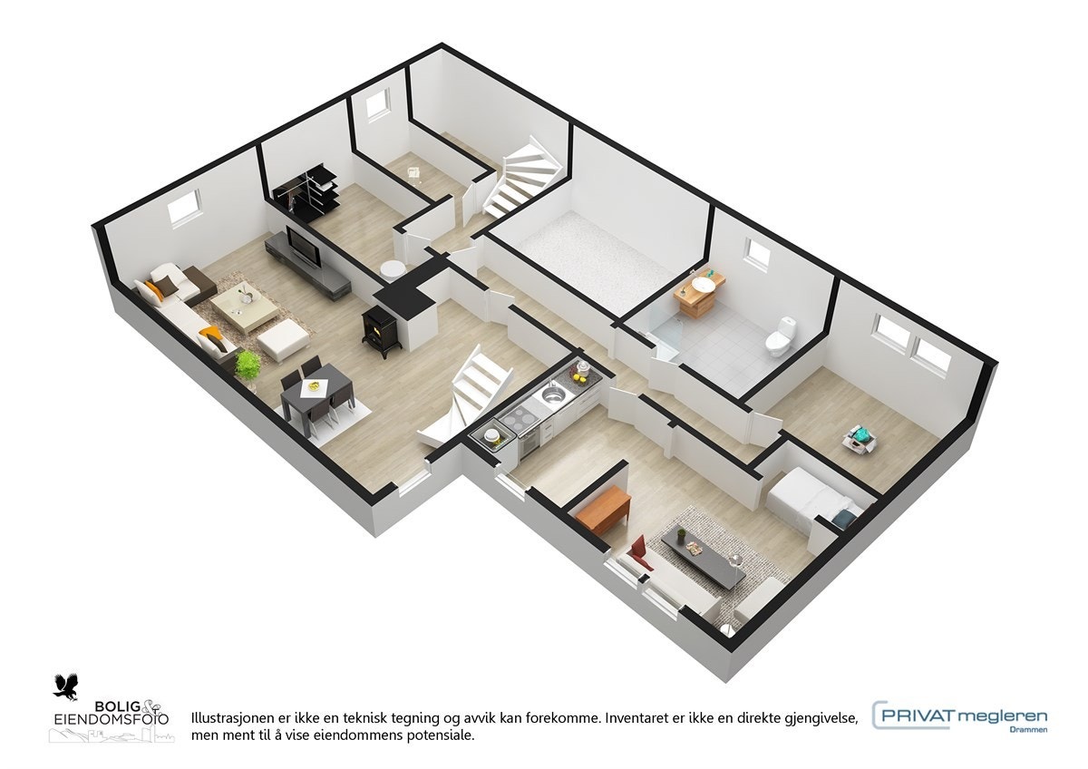 Planskisse underetasjen. Galleribilde