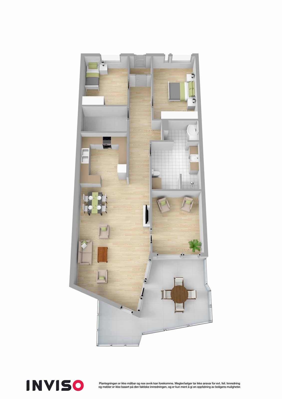 PROA Eiendomsmegling - 3D plantegning. Galleribilde