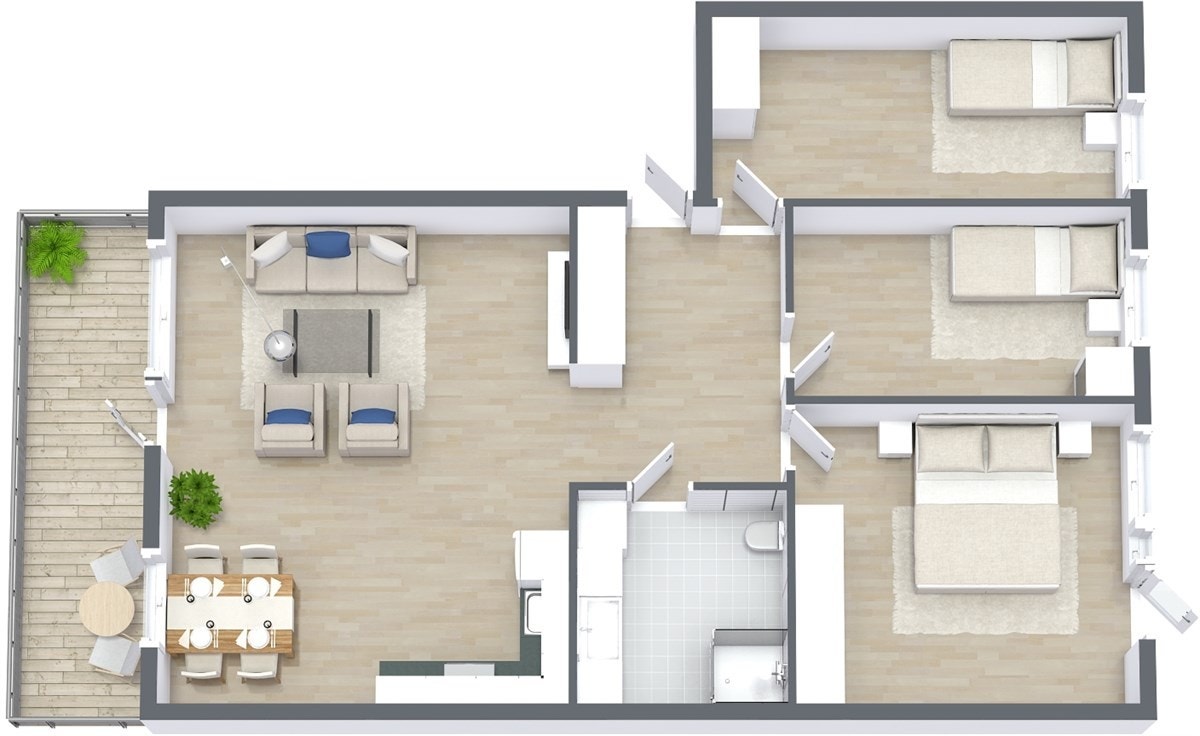 Dagens planløsning 3 D. Galleribilde