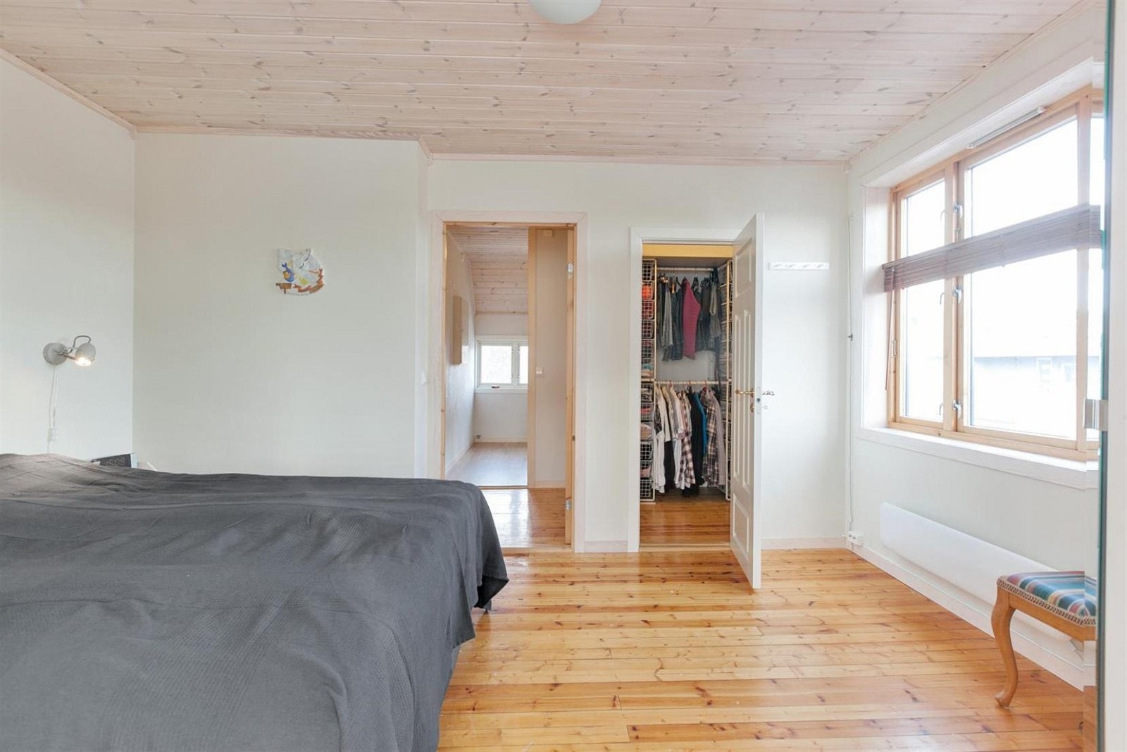 Soverom med direkte tilknyttning til walk-in closet i 2.andre. Galleribilde