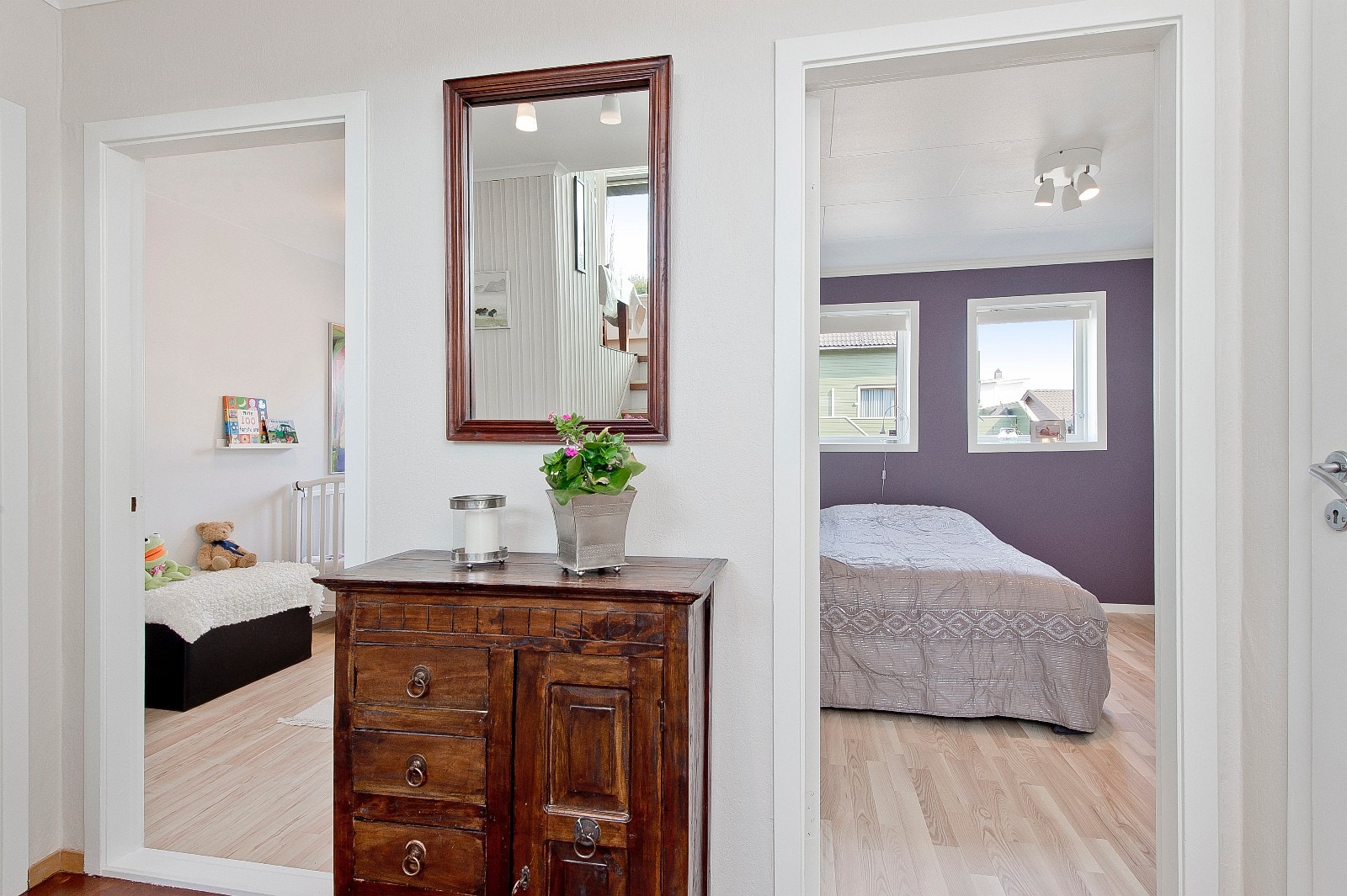 Soverommene ligger vegg i vegg. Galleribilde