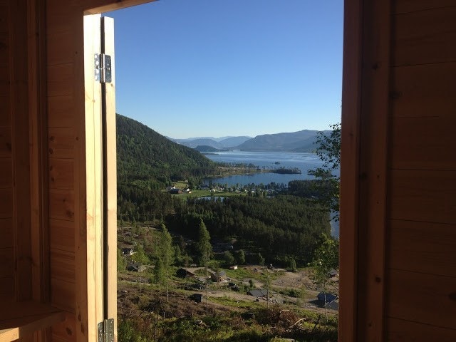 Utsikt frå felles grillhytte. Galleribilde
