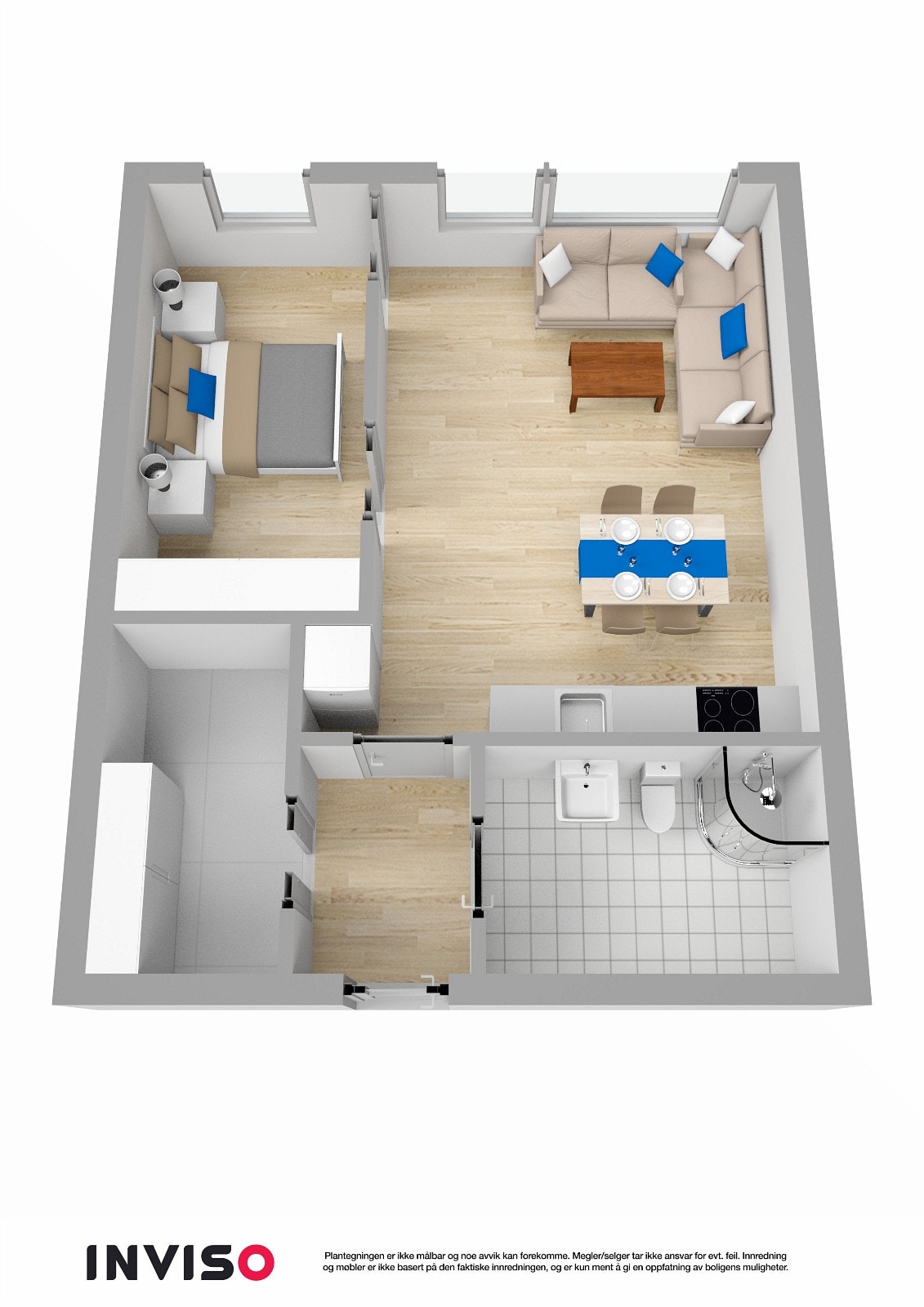 Planløsningen i leiligheten Galleribilde