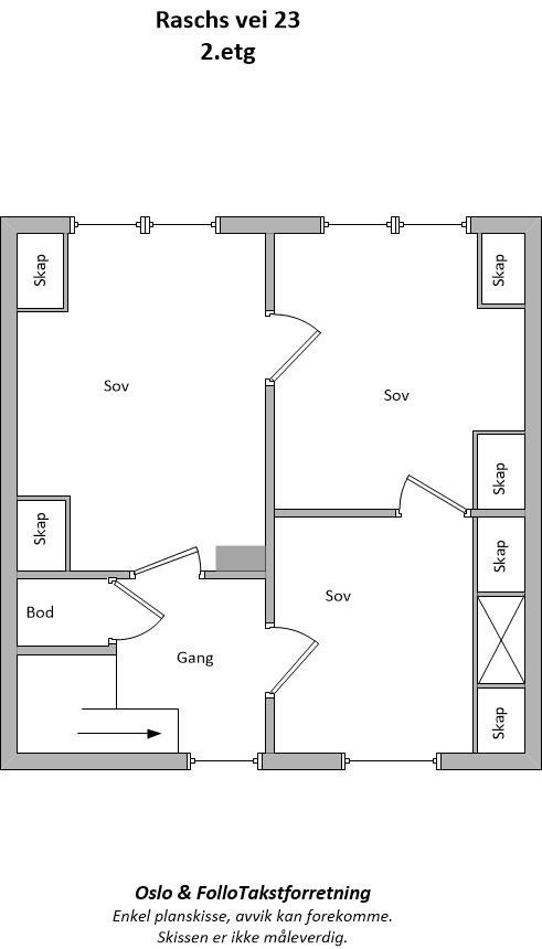 Planskisse 2 etg. Galleribilde
