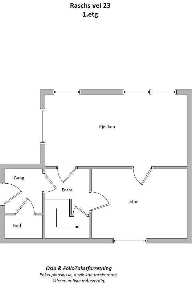 Planskisse 1 etg. Galleribilde