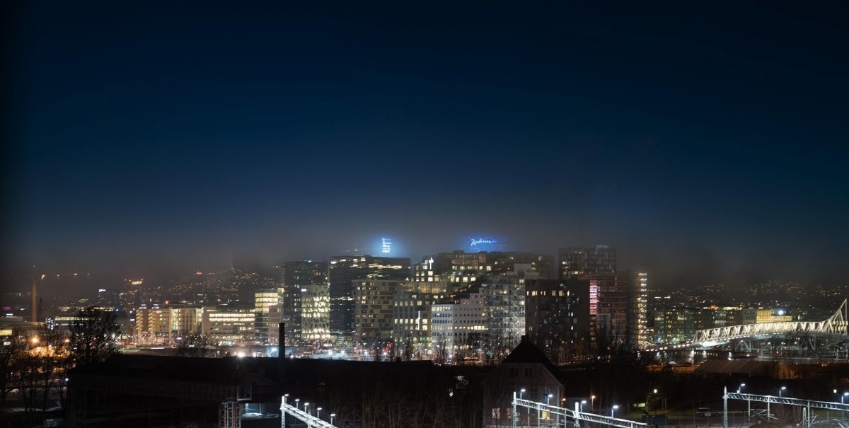 Utsikten på kvelden! Galleribilde