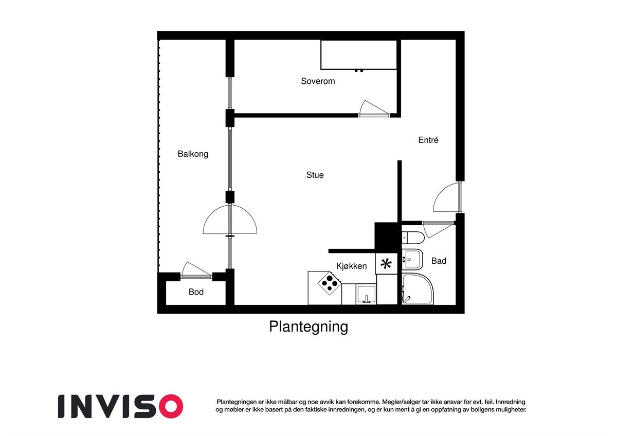 Smart og arealeffektiv planløsning. Galleribilde