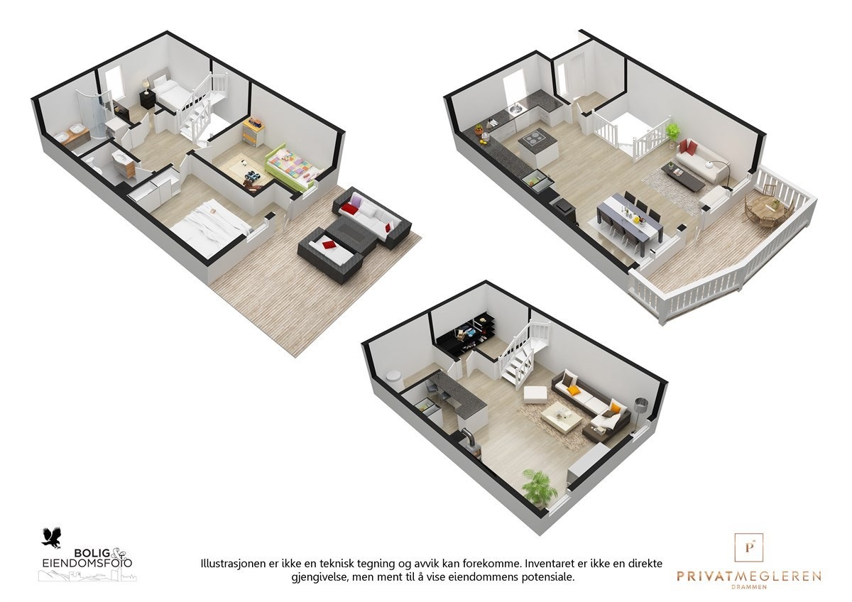 Plantegning alle etasjer. Galleribilde