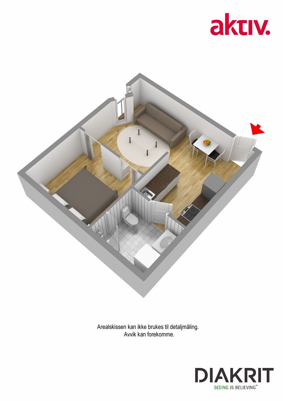Plantegning 3D Galleribilde