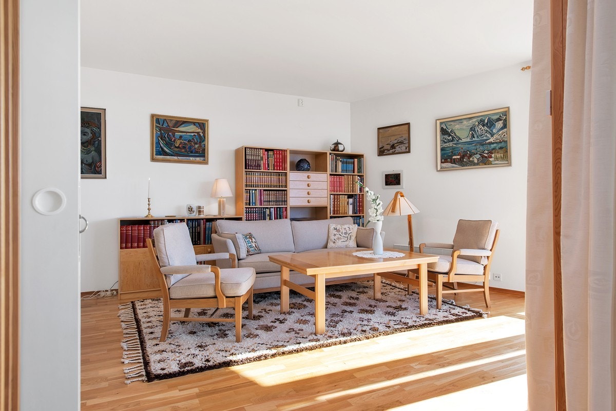 Stuen sett fra leilighetens soverom/delstue. Galleribilde