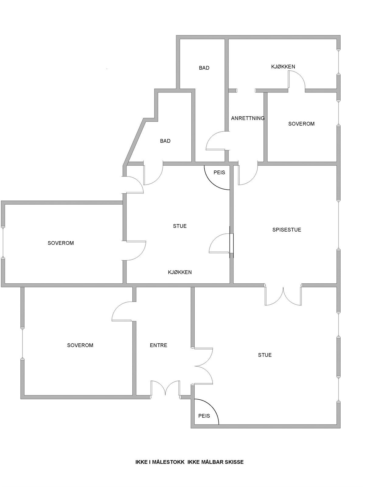 - Alternativ plantegning - viser muligheten for en praktikantdel. - Galleribilde