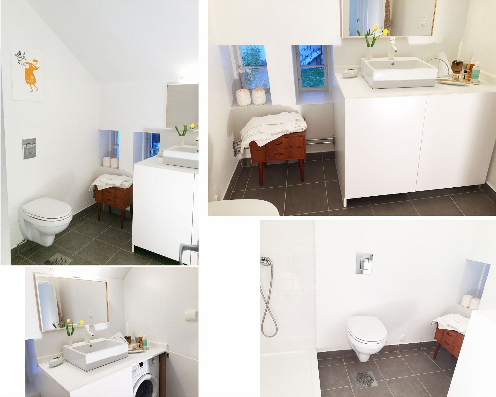 bad med vaskmaskin Galleribilde