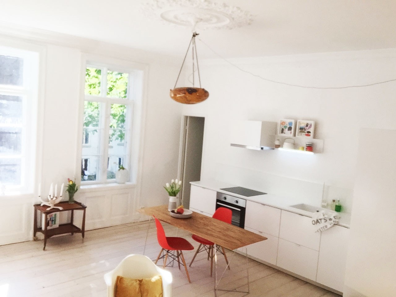 stue med kjøkken , vestvendt Galleribilde