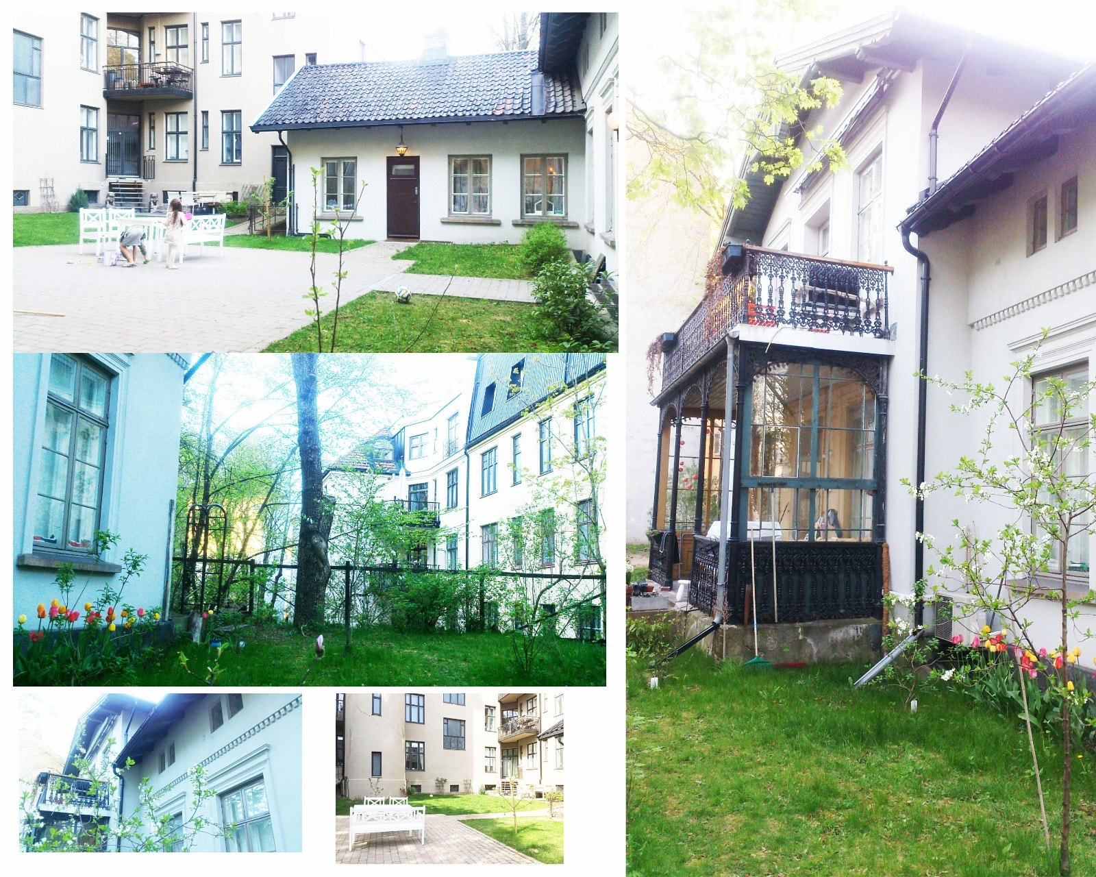 Hygelige men rolig ute areal i bygård Galleribilde