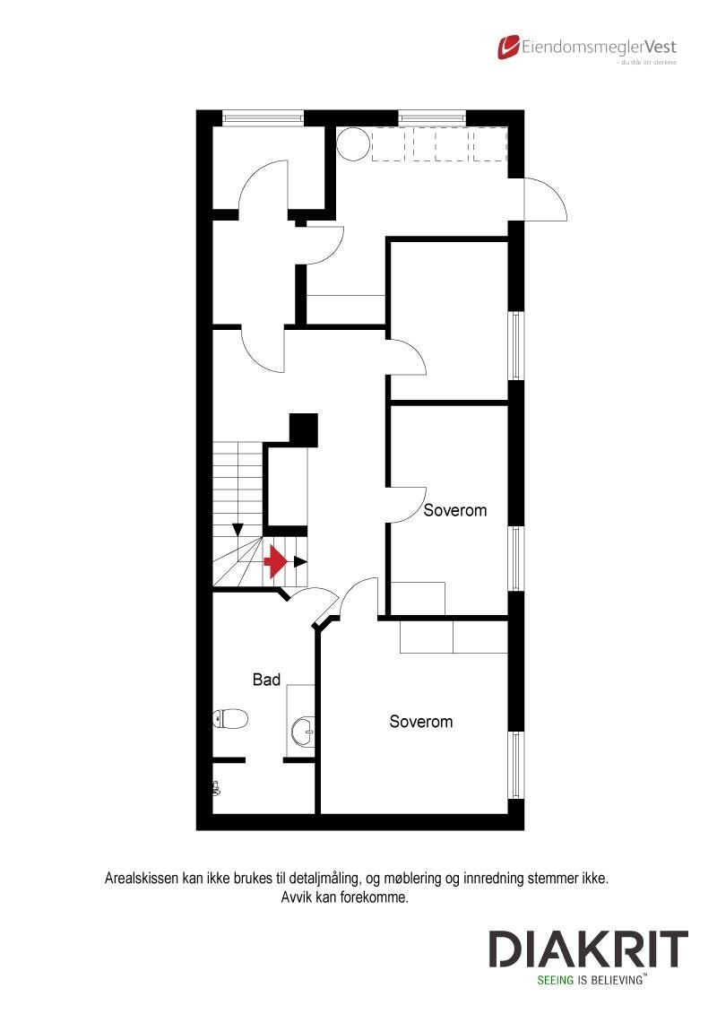 2D planskisse 1.etg. Galleribilde
