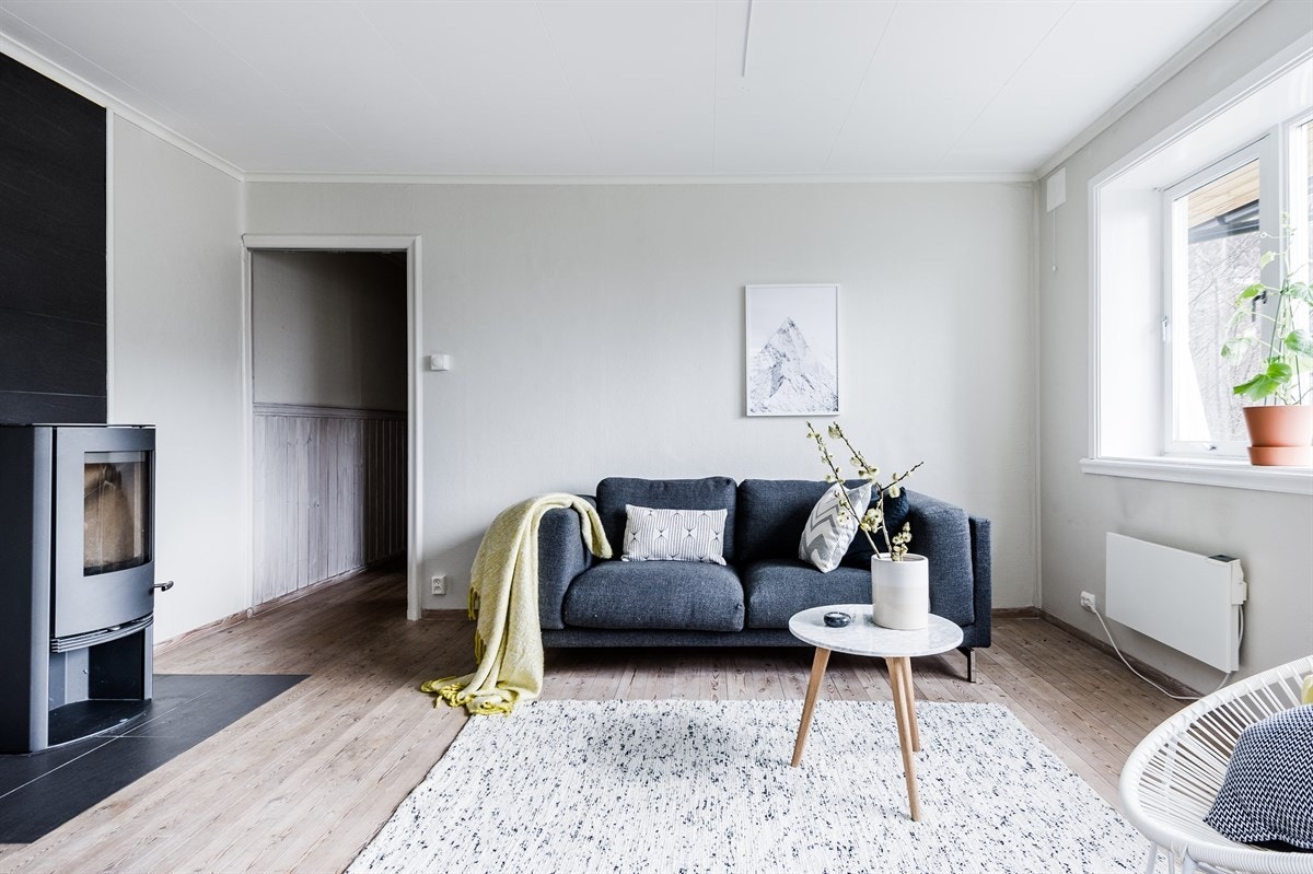 Planløsningen i stuen gir rom for flere sittesoner, eller et ekstra soverom, om ønskelig. Galleribilde