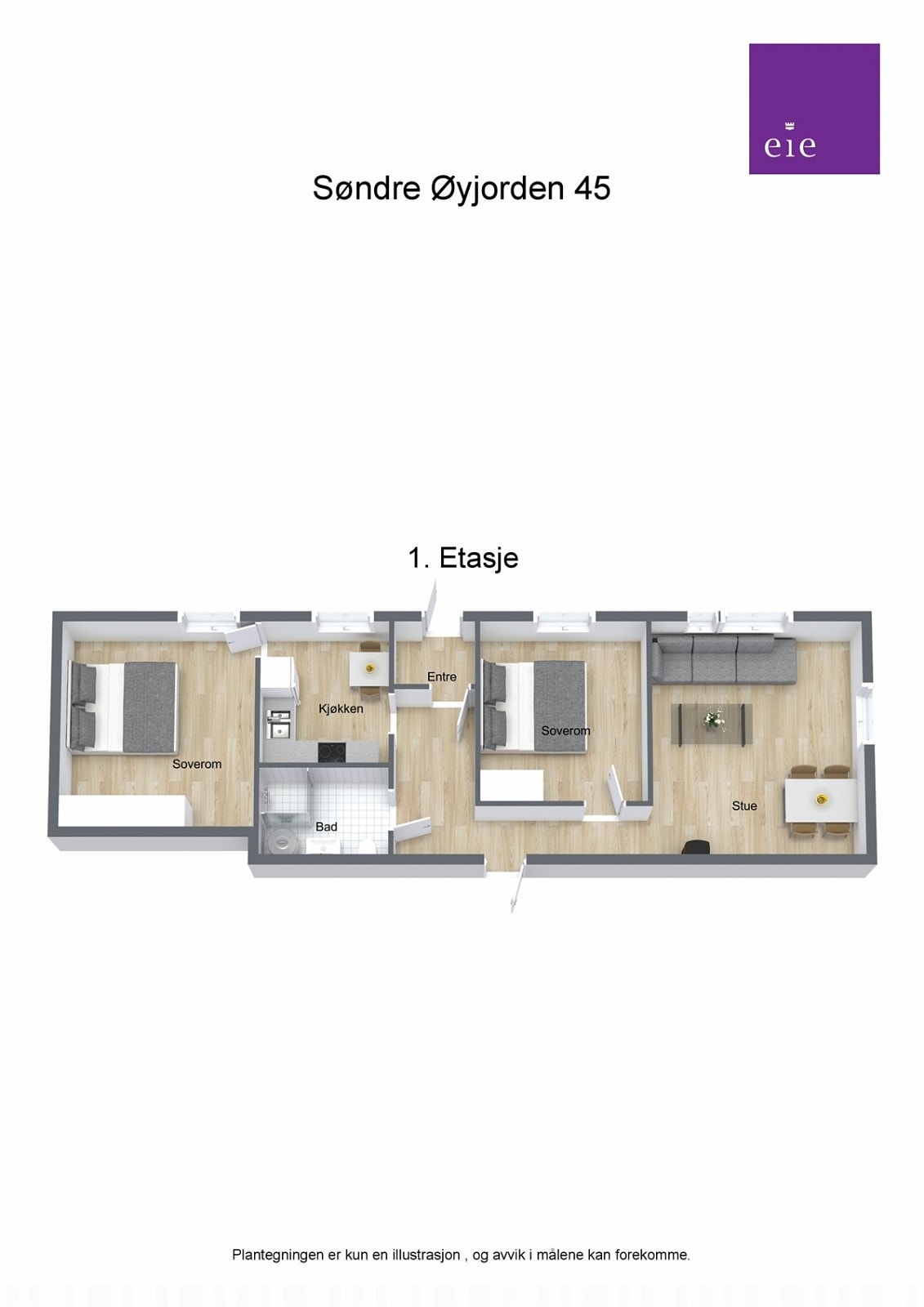 Plantegning 3D Galleribilde