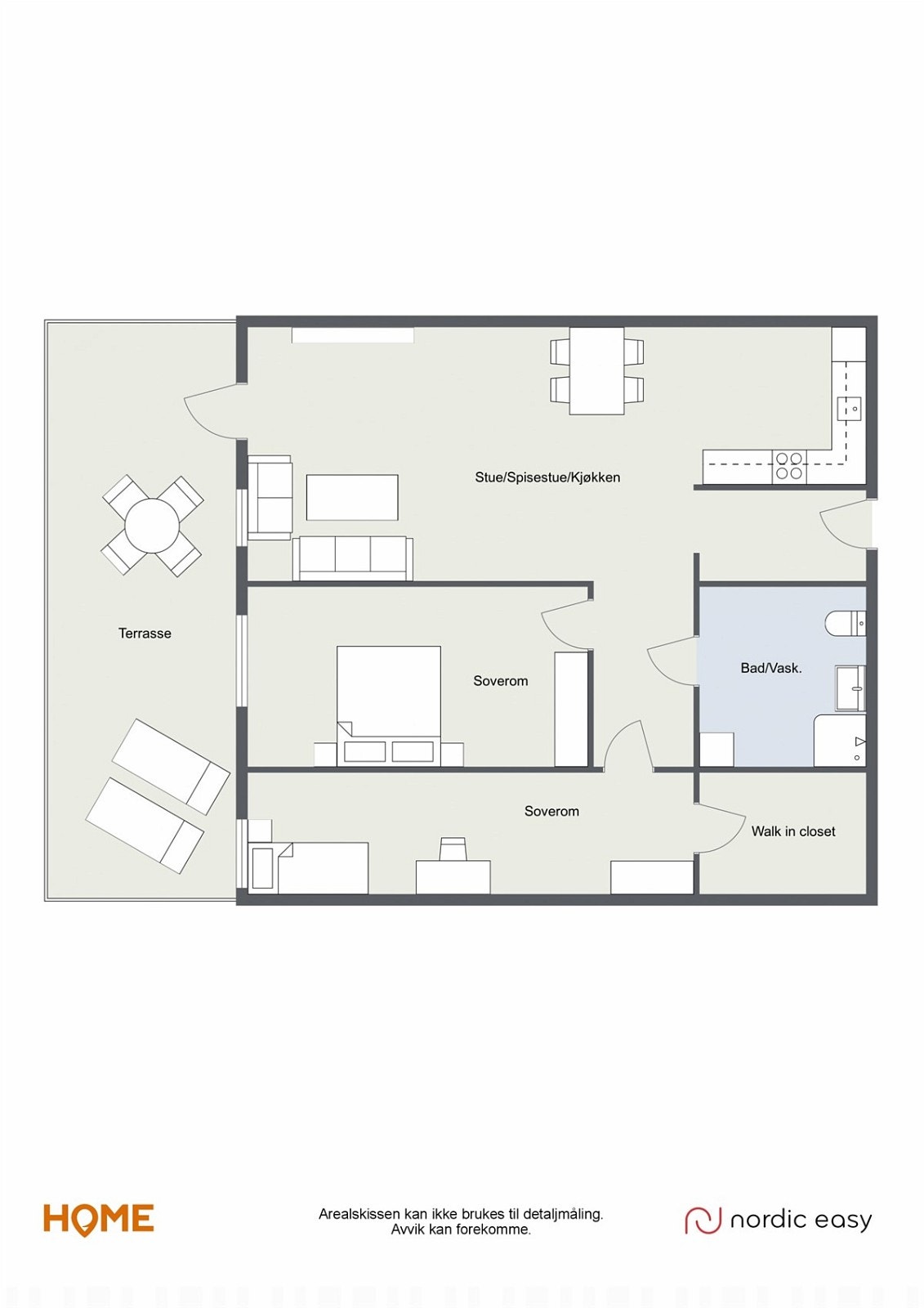 Leiligheten har en meget arealeffektiv planløsning Galleribilde