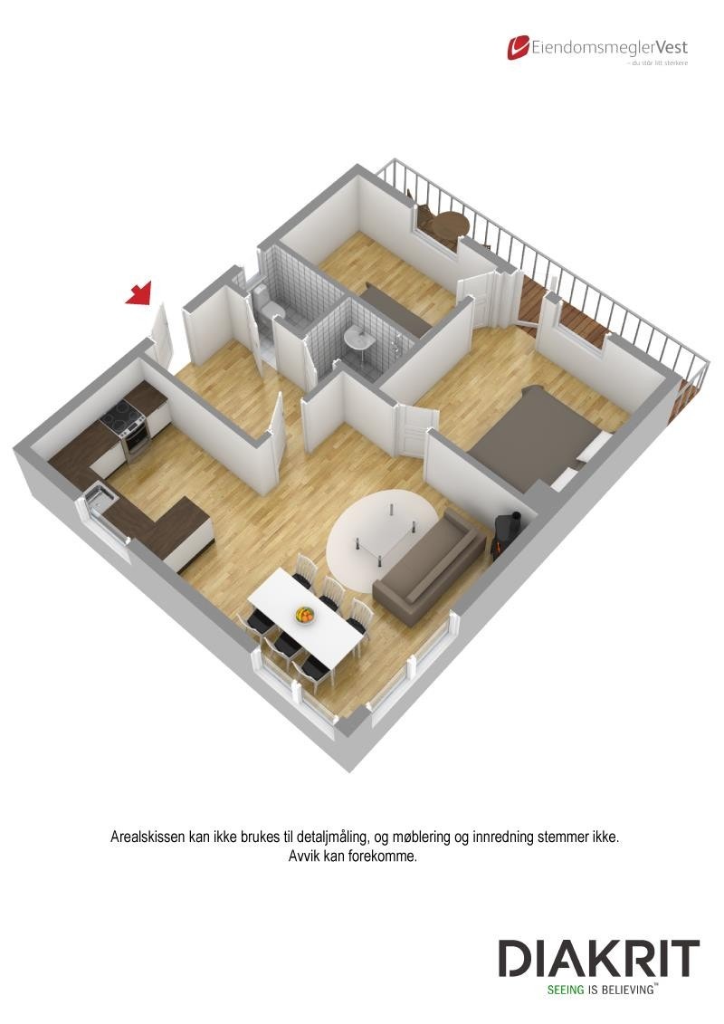 Plantegning 3D Galleribilde