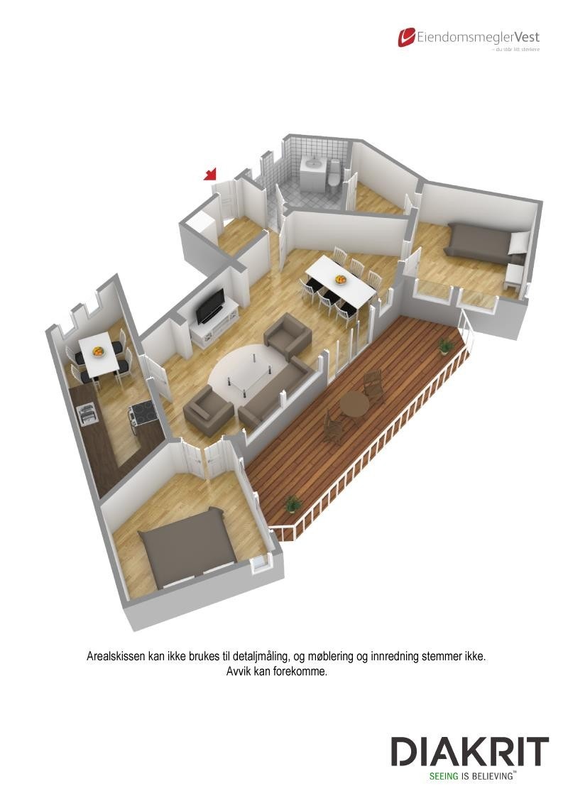 Plantegning 3D Galleribilde