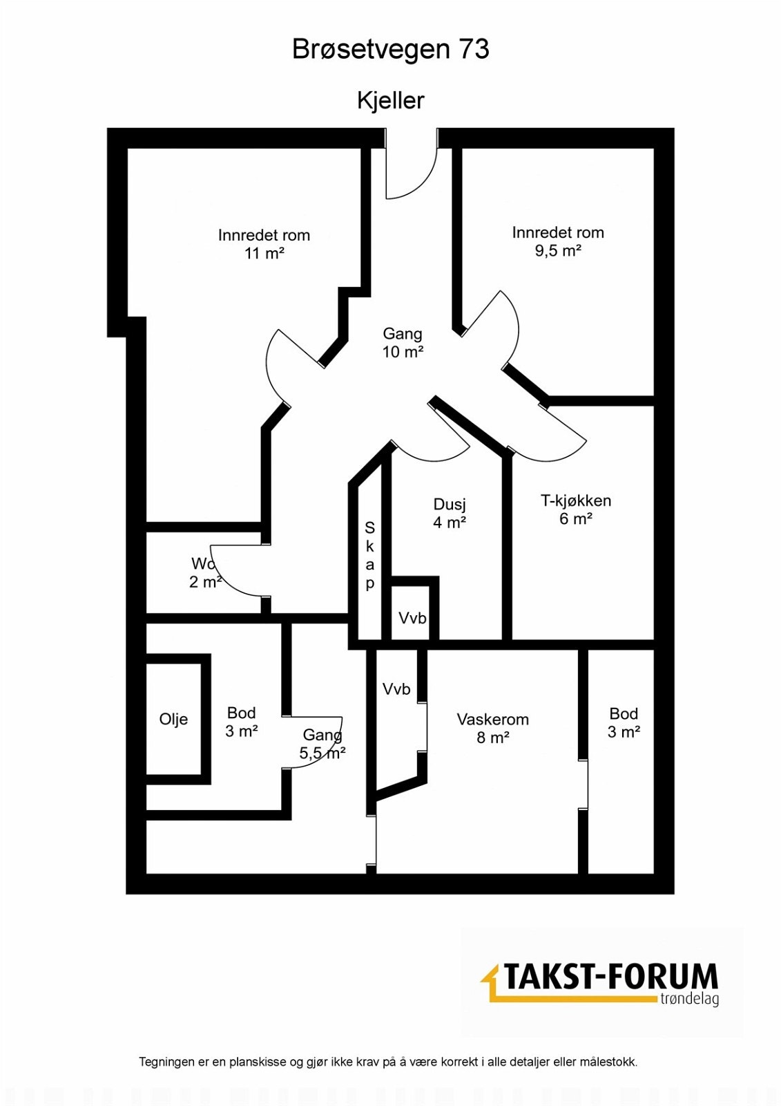 PROA Eiendomsmegling - kjeller, takstmannens planskisse Galleribilde