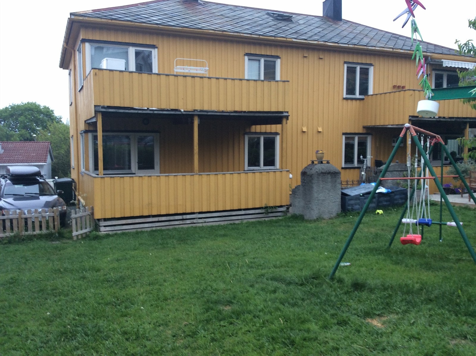 Leiligheten sett fra hagen Galleribilde