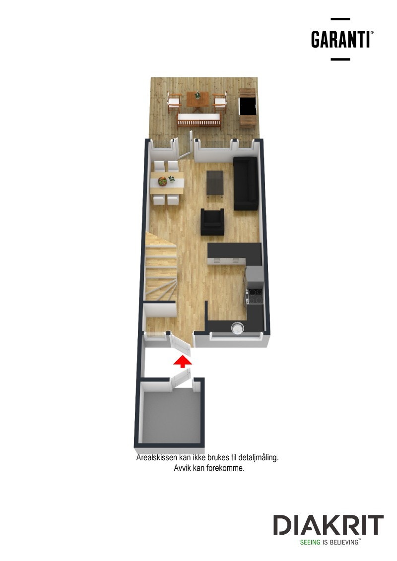Plantegning 3D 1.Etg Galleribilde