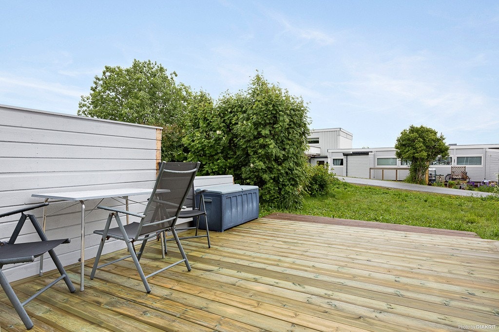 Terrasse med fantastiske solforhold Galleribilde
