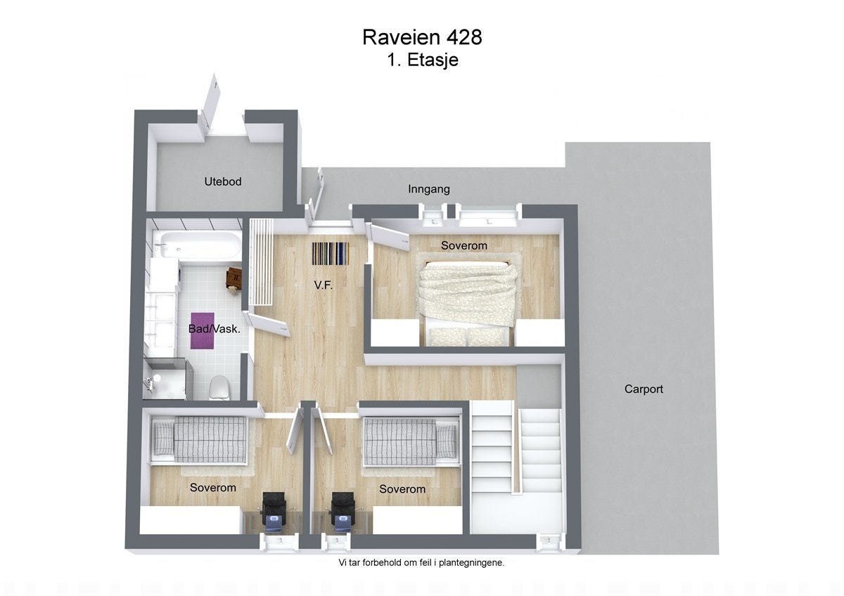 Plantegning 1.etg. Galleribilde