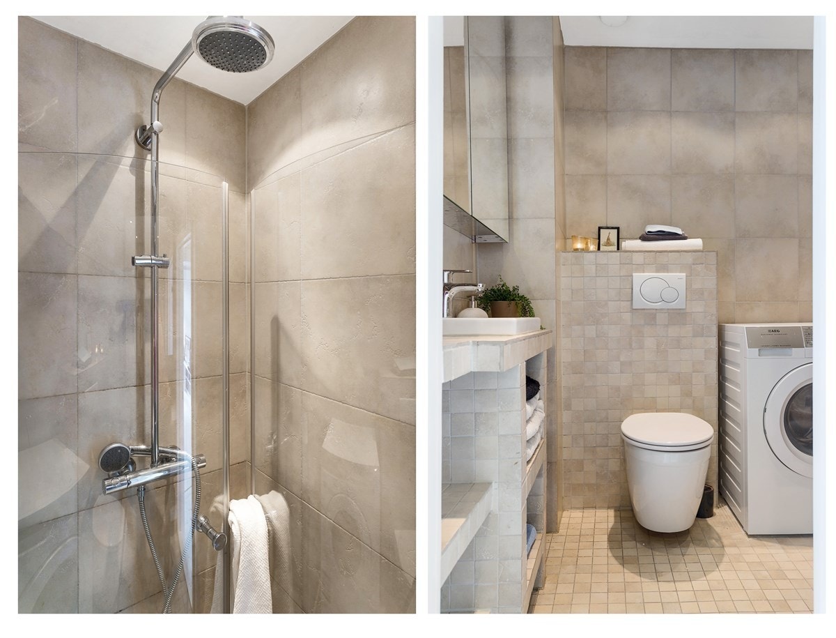 Nytt bad med rainshower dusj Galleribilde