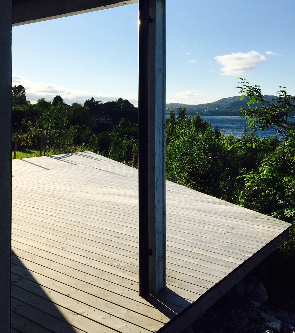 Terrasse med flot utsikt og ettermiddags/kveldssol Galleribilde