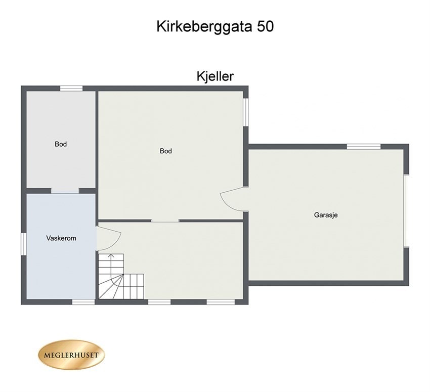 Plantegning 2D - Kjeller. Galleribilde
