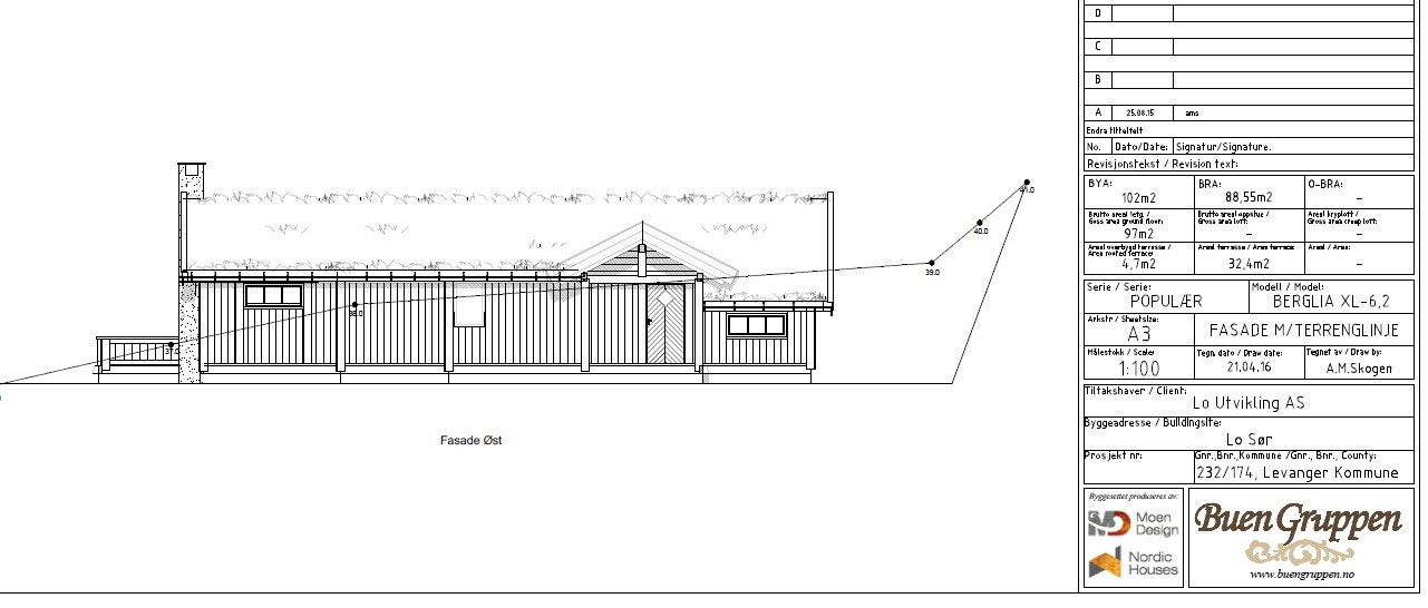 Fasade - bod flyttet pga kommunale krav Galleribilde