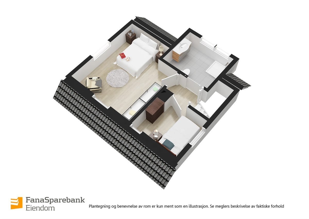 3D skisse loft. Galleribilde